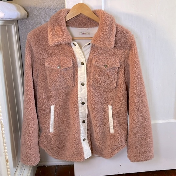 Faherty Eldridge Sport Sherpa Teddy Jacket Tuscany Brown Fleece Size S - Picture 14 of 14